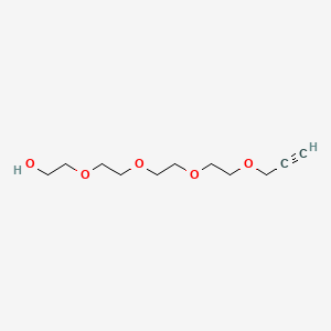 Chemical structure of Propargyl-PEG4-alcohol