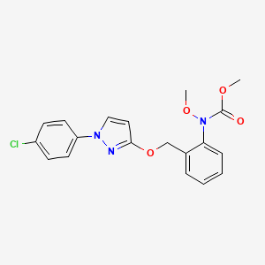 Chemical structure of Pyraclostrobin