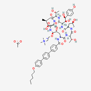 Chemical structure of Biafungin acetate