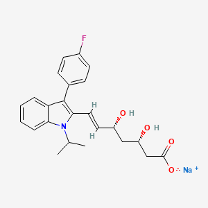 Chemical structure of Fluvastatin Sodium