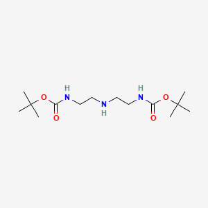Chemical structure of 1,7-Bis-Boc-1,4,7-triazaheptane