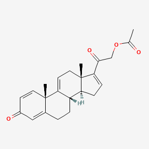 Chemical structure of 21-Acetoxypregna-1,4,9(11),16-tetraene-3,20-dione