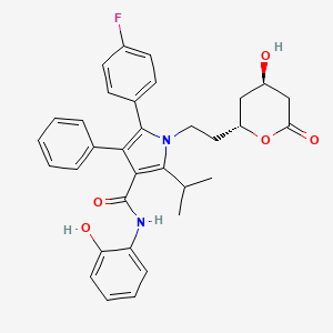Chemical structure of o-Hydroxyatorvastatin lactone