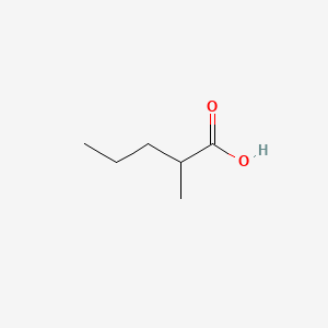 Chemical structure of 2-Methylvaleric acid
