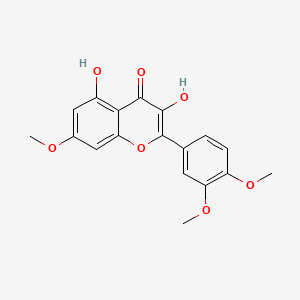 Chemical structure of 3',4',7-Trimethoxyquercetin