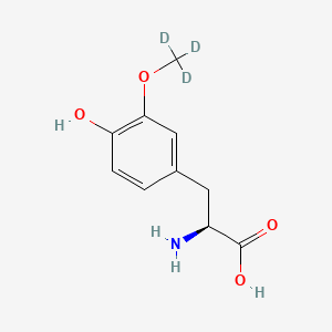 Chemical structure of 3-O-Methyldopa D3