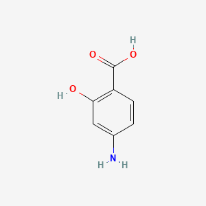 Chemical structure of 4-Aminosalicylic acid