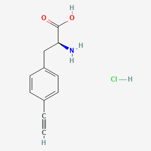 Chemical structure of 4-Ethynyl-L-phenylalanine hydrochloride