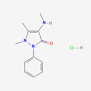 Chemical structure of 4-Methylamino antipyrine hydrochloride
