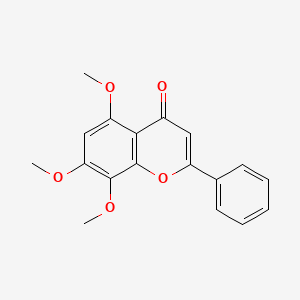 Chemical structure of 5,7,8-Trimethoxyflavone