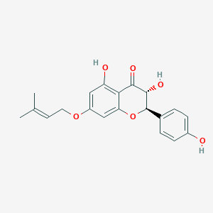 Chemical structure of 7-Prenyloxyaromadendrin