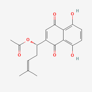 Chemical structure of Acetylalkannin