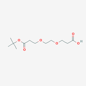 Chemical structure of Acid-PEG2-C2-Boc