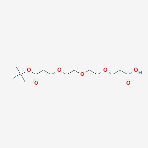 Chemical structure of Acid-PEG3-C2-Boc