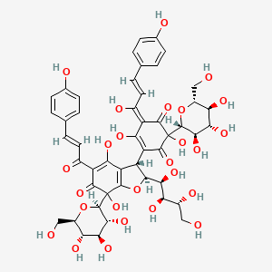 Chemical structure of Anhydrosafflor yellow B