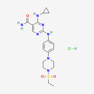 Chemical structure of Cerdulatinib hydrochloride