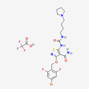 Chemical structure of CP-547632 TFA