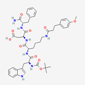 Chemical structure of DBCO-PEG4-acetic-Val-Cit-PAB