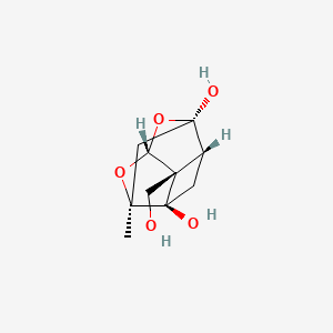 Chemical structure of Debenzoylpaeoniflorgenin