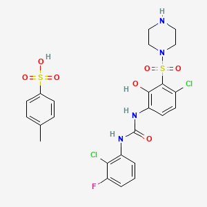 Chemical structure of Elubrixin tosylate