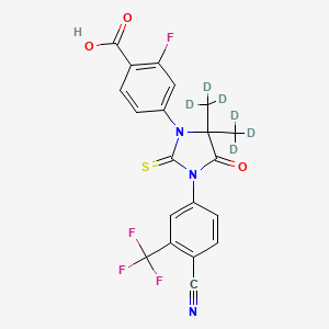 Chemical structure of Enzalutamide carboxylic acid D6