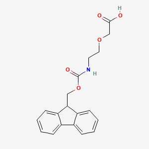 Chemical structure of Fmoc-NH-PEG1-CH2COOH