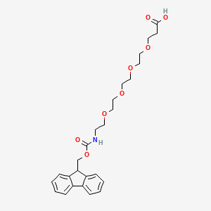 Chemical structure of Fmoc-NH-PEG4-CH2CH2COOH
