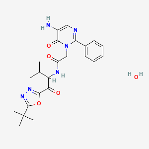 Chemical structure of Freselestat quarterhydrate