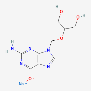 Chemical structure of Ganciclovir sodium