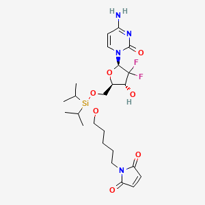 Chemical structure of Gemcitabine-O-Si(di-iso)-O-Mc