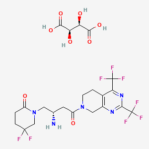 Chemical structure of Gemigliptin tartrate
