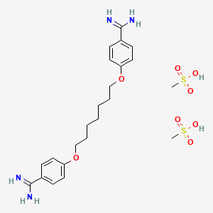 Chemical structure of Heptamidine dimethanesulfonate
