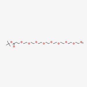 Chemical structure of Hydroxy-PEG8-Boc