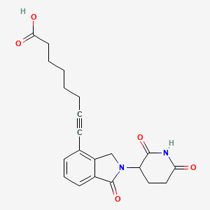 Chemical structure of Lenalidomide-acetylene-C5-COOH