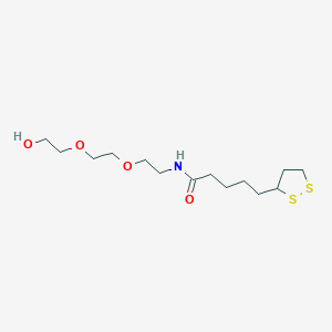 Chemical structure of Lipoamido-PEG2-OH