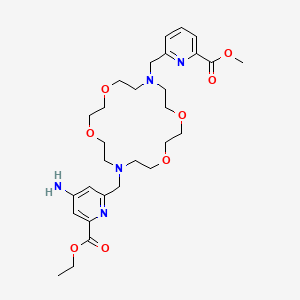 Chemical structure of Macropa-NH2 diester