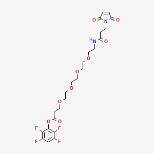 Chemical structure of Mal-amido-PEG4-TFP ester