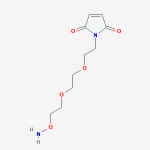 Chemical structure of Mal-PEG2-oxyamine