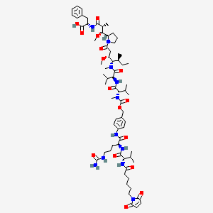 Chemical structure of MC-Val-Cit-PAB-MMAF