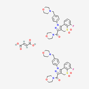 Chemical structure of MSC2360844 hemifumarate