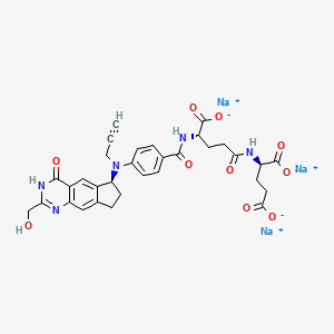 Chemical structure of ONX 0801 trisodium