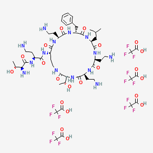 Chemical structure of Polymyxin B nonapeptide TFA