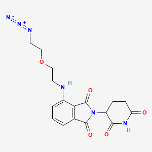 Chemical structure of Pomalidomide-PEG1-C2-N3