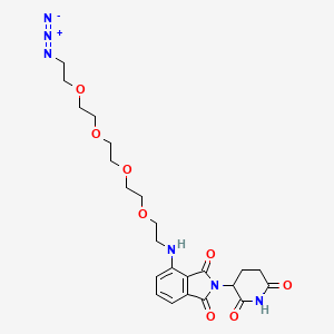Chemical structure of Pomalidomide-PEG4-azide