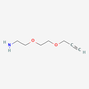 Chemical structure of Propargyl-PEG2-amine