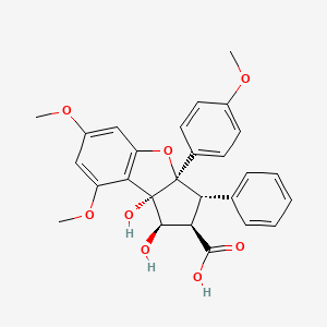 Chemical structure of Rocagloic acid