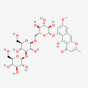 Chemical structure of Rubrofusarin triglucoside