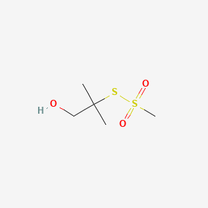 Chemical structure of S-(1-Hydroxy-2-methylpropan-2-yl) methanesulfonothioate