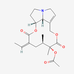 Chemical structure of Senecionine acetate