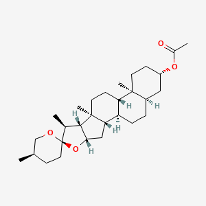 Chemical structure of Smilagenin acetate